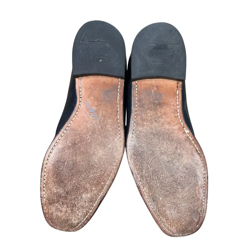 Vintage Gucci Men’s Florence Black Leather Slip On Loafers Size 8 D